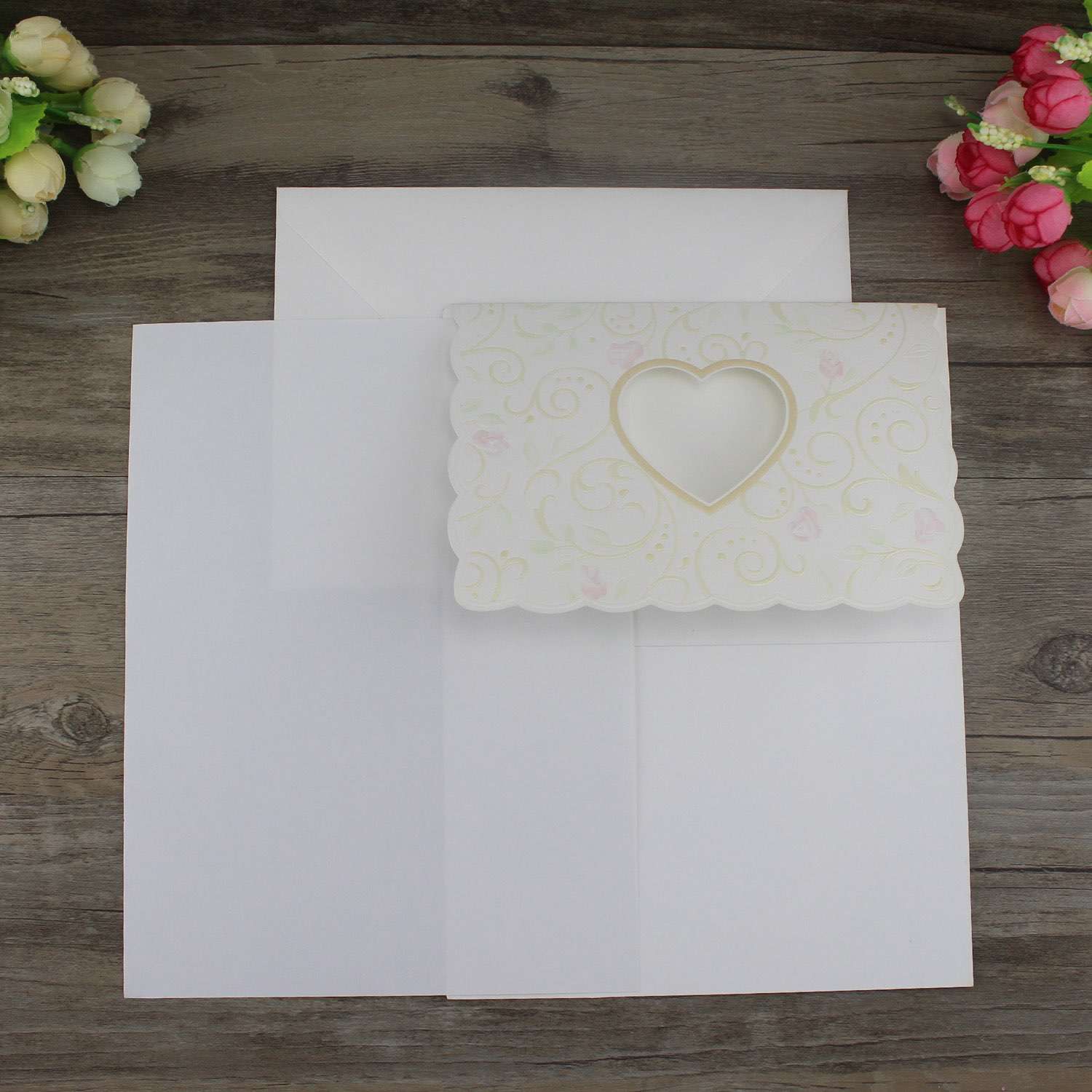 Cheap Invitation Card Beautiful Wedding Invitation with Envelope 